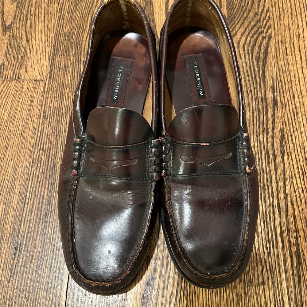 Florsheim Men's Dark Brown Leather Slip-On Loafers